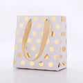 Custom Small Your Own Logo Print Kraft Paper Bag Cosmetics Luxury Polka Dots Gift Shopping Paper Bags