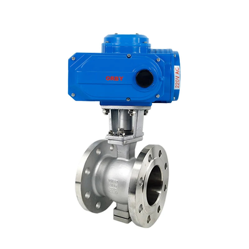 ANSI Flange Motorized v Port Flow Direction 4-20 Ma and On/off Electric v Port v Type Ball Valve