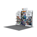 10x10ft Aluminum Modular Tension Fabric Trade Show Display Portable Pop up Booth Dye Sublimation Custom Print MegaBDM