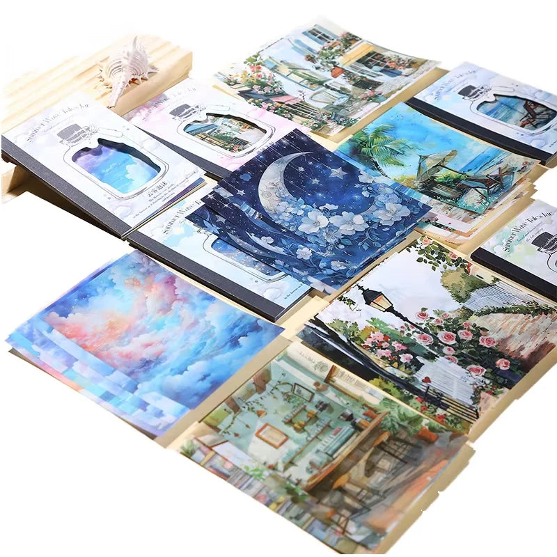 20/pack PET Sticker Book Summer Wave Language Bottle Series Summer Aquascape Theme DIY Stickers