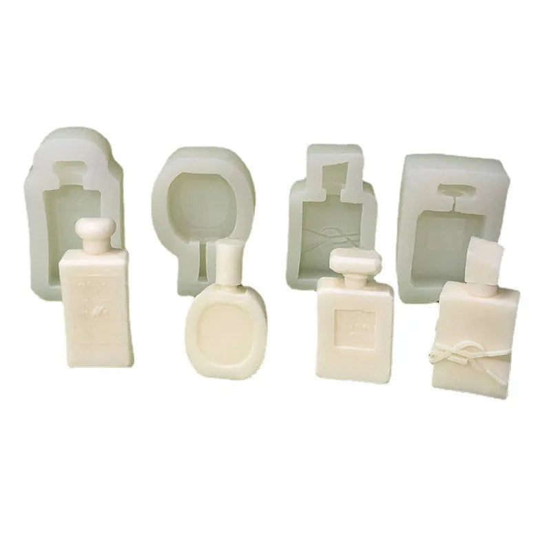Early Riser DIY Perfume Bottle Candle Mold Handmade Soap Aromatherapy Candle Silicone Mold Desktop Ornaments Home Decorations