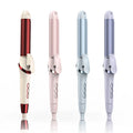 Professional Luxury Solar Wand Ceramic Triple Rotation Rollers 360 Ceramic Wavy Auto Replacement Spring Curling Iron With logo