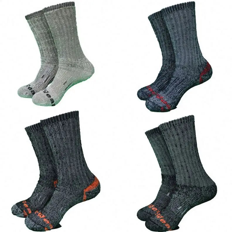 Custom Logo 78% Outlast Winter the Whole Terry Thick Warm Trekking Men's Socks