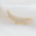 Wholesale 14K Gold Plated Long Design Charm Pendant for Bracelet Making