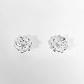 Wholesale 925 Silver Plated Lotus Earrings Flower Lady Simple Jewelry Studs Earrings Wedding