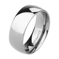 OAHLAN 8mm Men Titanium Ring Silver Color Polished Classic Engagement Rings Women Wedding Bands Fashion Jewelry Gift