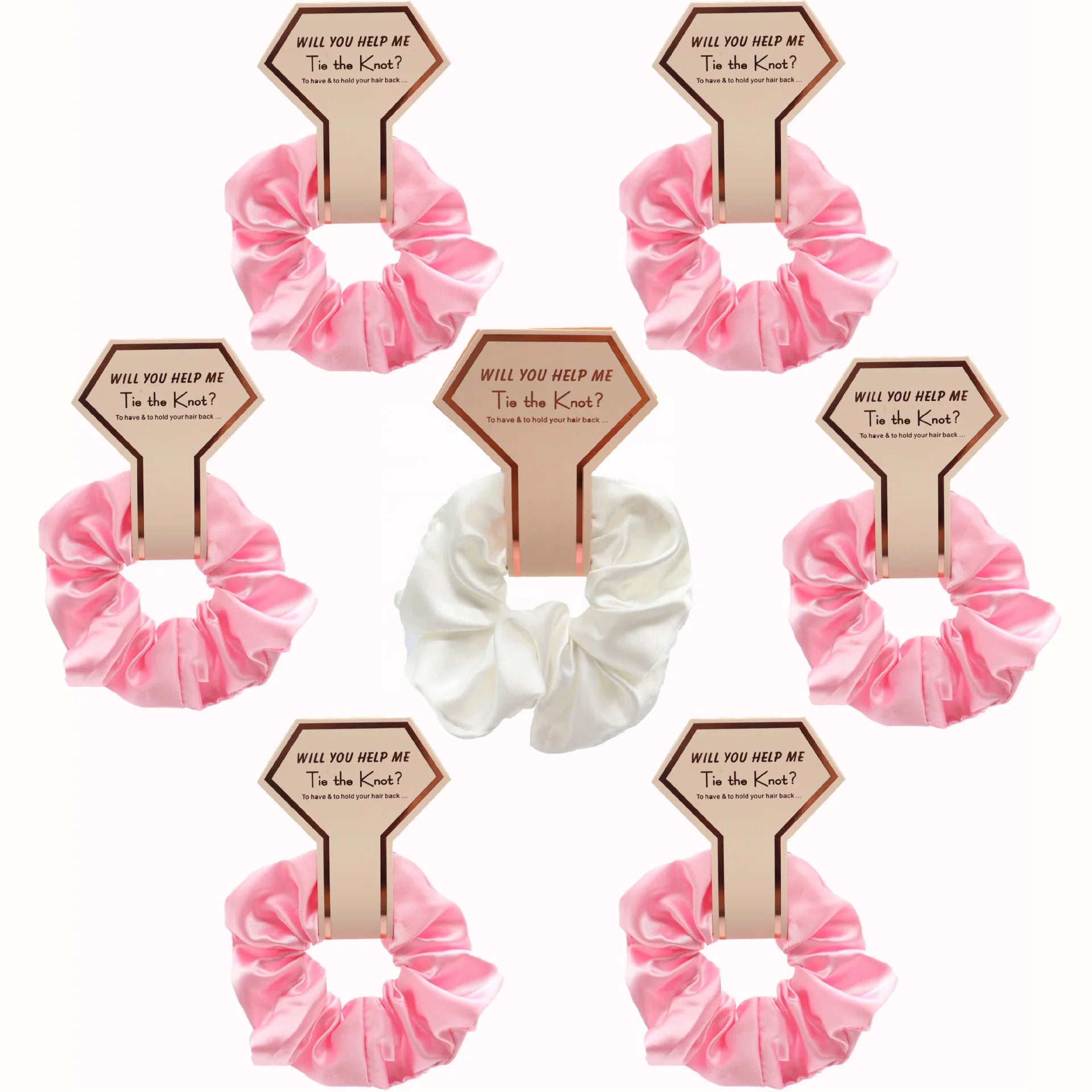 New Silk Ribbon Wedding Party Gift Fashion High Elastic Bridesmaid Headband Set Satin Ribbon for Women