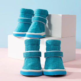 Wholesale Stocked Dog Boots pink Blue Breathable Dog Shoes for Hot Pavement