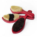 Factory Price Custom Logo Private Label Men's Beard Mustache Comb 360 Wave Brush Long Wood Handle Soft/Medium/Hard Bristle Nylon