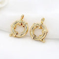 DIY 14K Gold Plated Brass Spring Ring Clasp for Jewelry Making Different Size for Choice More Colors for Choice 1619020