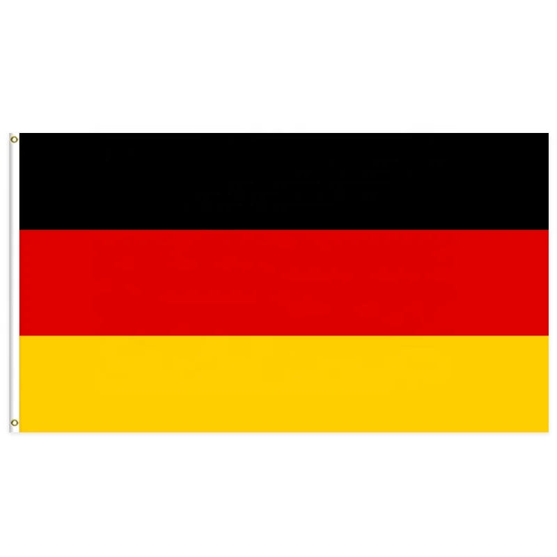 Custom Germany Flag 3x5ft Double Sided 90x150cm National Outdoor Banner Wholesale Low MOQ Election Free Design Grommet Factory MegaBDM