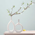 style white ceramic vase modern simple dining table living room decoration home decoration flower dryer