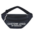 WAALUU  Customize Logo Designer Waist Bag Outdoor Waist Bag Fanny Pack LadiesSports Waterproof Wholesale Custom Belt Waist Bag