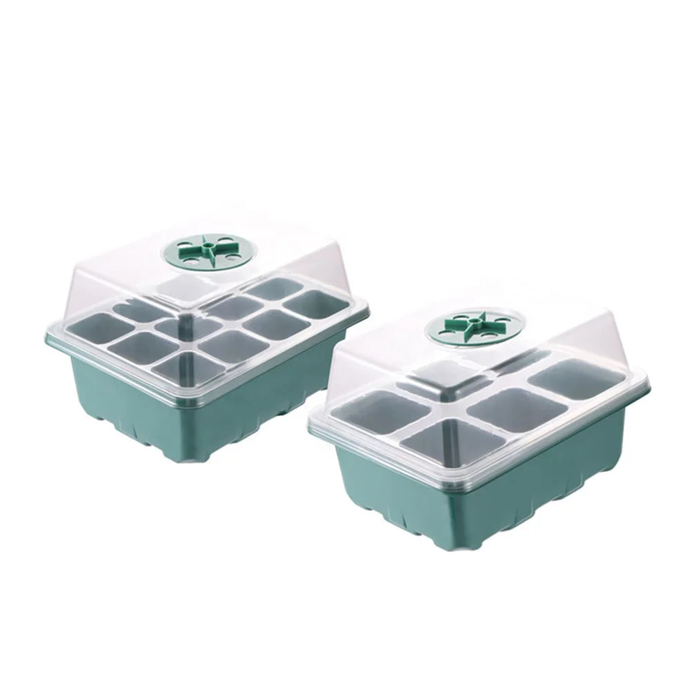 Plastic Plant Propagator Breathable Nursery Trays Seedling Cultivation Grow 6 Cells 12 Cells Indoor Seed Trays Kit MegaBDM