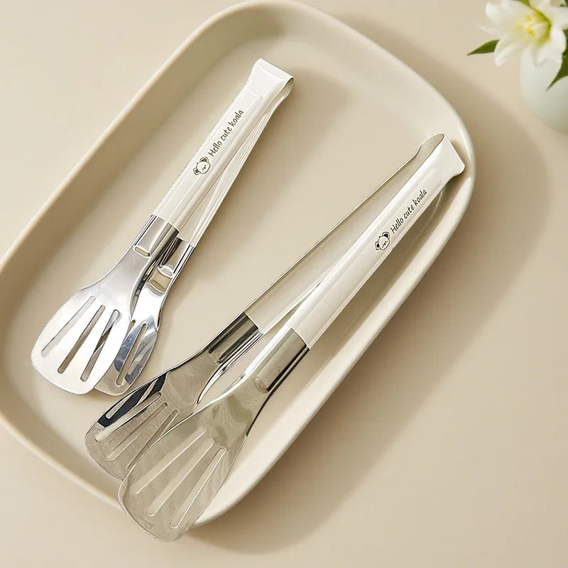 Stainless Steel Food Grade Food Tongs Multifunctional Kitchen Barbecue Frying Steak Household Bread Food Kitchen Tools