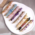 Natural Crystal Gravel Hair Clip Women Hairpin Headwear Hair Accessories Holiday Gift