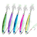 Yoka Customizable Feather Hook  22g Sinking Slow Jig Jigging Lures Saltwater Fishing Metal 100g