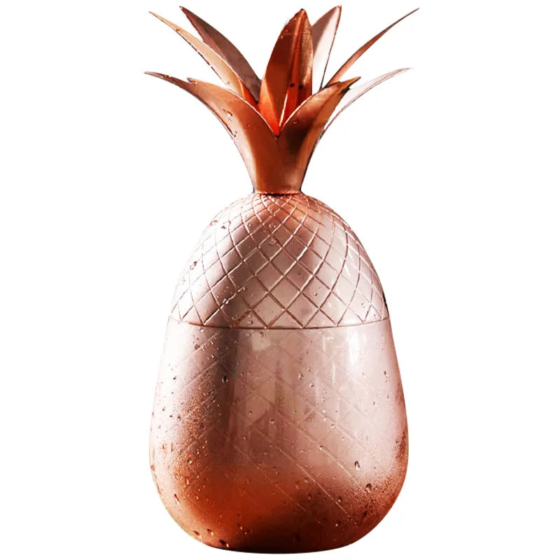 2023 Wholesale Glass Cocktail Shaker Novelty Vintage Cocktail Glasses in Shape of Pineapple