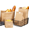 Bread Cake Hot Dog Hamburger French Fries Oil Proof Folding Kraft Paper Shopping Bag for Fast Food Take Away Custom Logo