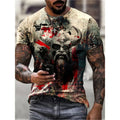 Men's Designer Retro Vintage Crew Neck Short Sleeve Casual Streetwear T Shirt High Quality Knitted Fabric New Arrival