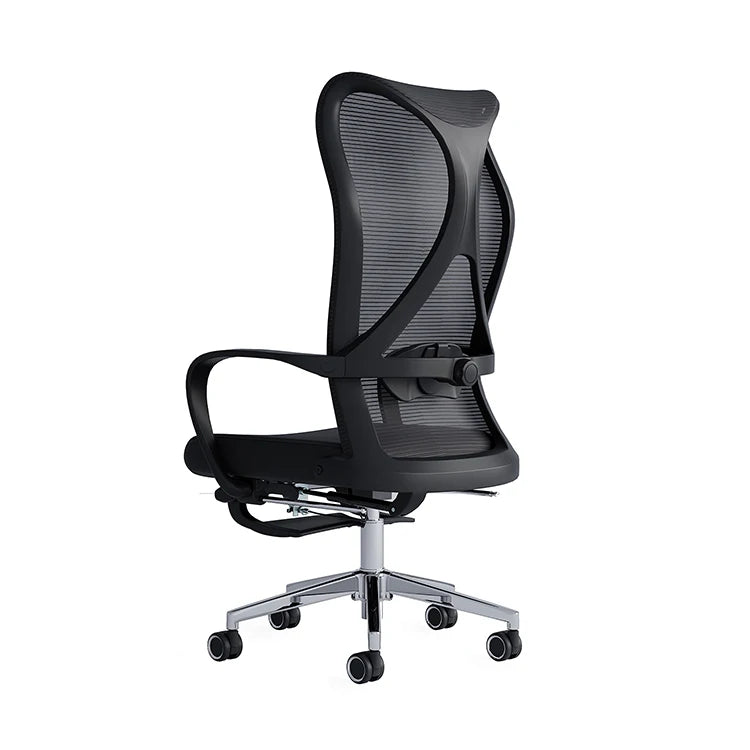 High Back Reclining Office Chair With Footrest Comfortable  Lumbar Support Ergonomic Mesh Luxury Office Recliner Chair
