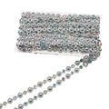 12mm 14mm Diy Sewing Accessories Garment Beaded Ethnic Lace Fabric Decorative Crystal Rhinestones Upholstery Chain Lace Trims