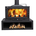 Hot Sale Large Cast Iron Freestanding Fireplace for Indoor Winter Modern Design Wood Wooden Firewood Holder