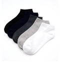 In Stock Customized Large Size 40-48 Men's Cotton Short Ankle Socks Simple Sporty Style in Solid Color for Autumn