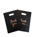 2026 Custom Printed Black Poly Tear-proof Plastic Nice Style Underwear Thank You Shopping Packaging Bag for Shoes Clothing Die