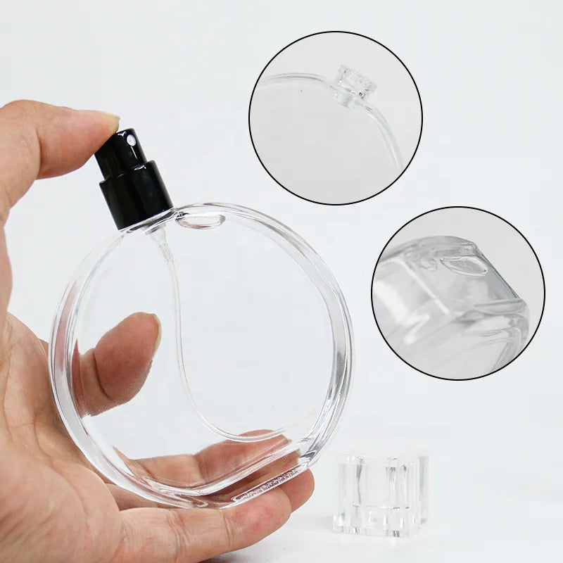 30ml 50ml 100ml Custom logo Personalized Glass Bottle Empty Perfume Bottle with Cap