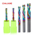 3.175/4mm CNC up Down End Mill with DLC Coating Spiral Woodworking Tools 10mm Cutting Edge CNC Router OEM Customization Support