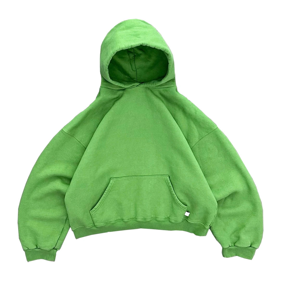 Private Label 400gsm Heavyweight Custom Hoodie Men Distressed Streetwear Vintage Wash Boxy Fit Manufacturer