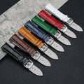 10mm-24mm Slub Pattern Top Layer Cowhide Leather Watch Band Accessories Waterproof Genuine Leather Watch Strap for Smart Watch