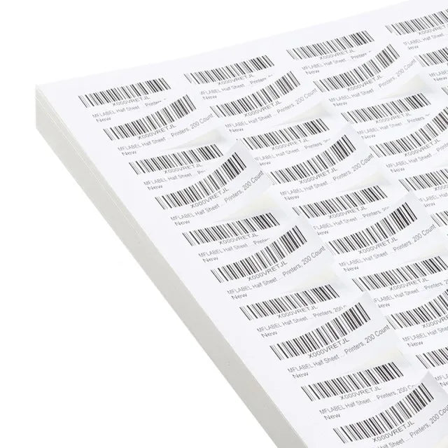 Flexography FBA Self Adhesive Stickers A4 Inkjet Laser Barcode Sticker Custom Size 8.5x11" Shipping Labels