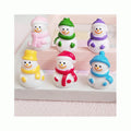 Christmas Tiny Resin Snowman Decoration Figurines - Colorful Mini Snowman Molds for Landscape Fairy Garden Decor Xmas Party DIY