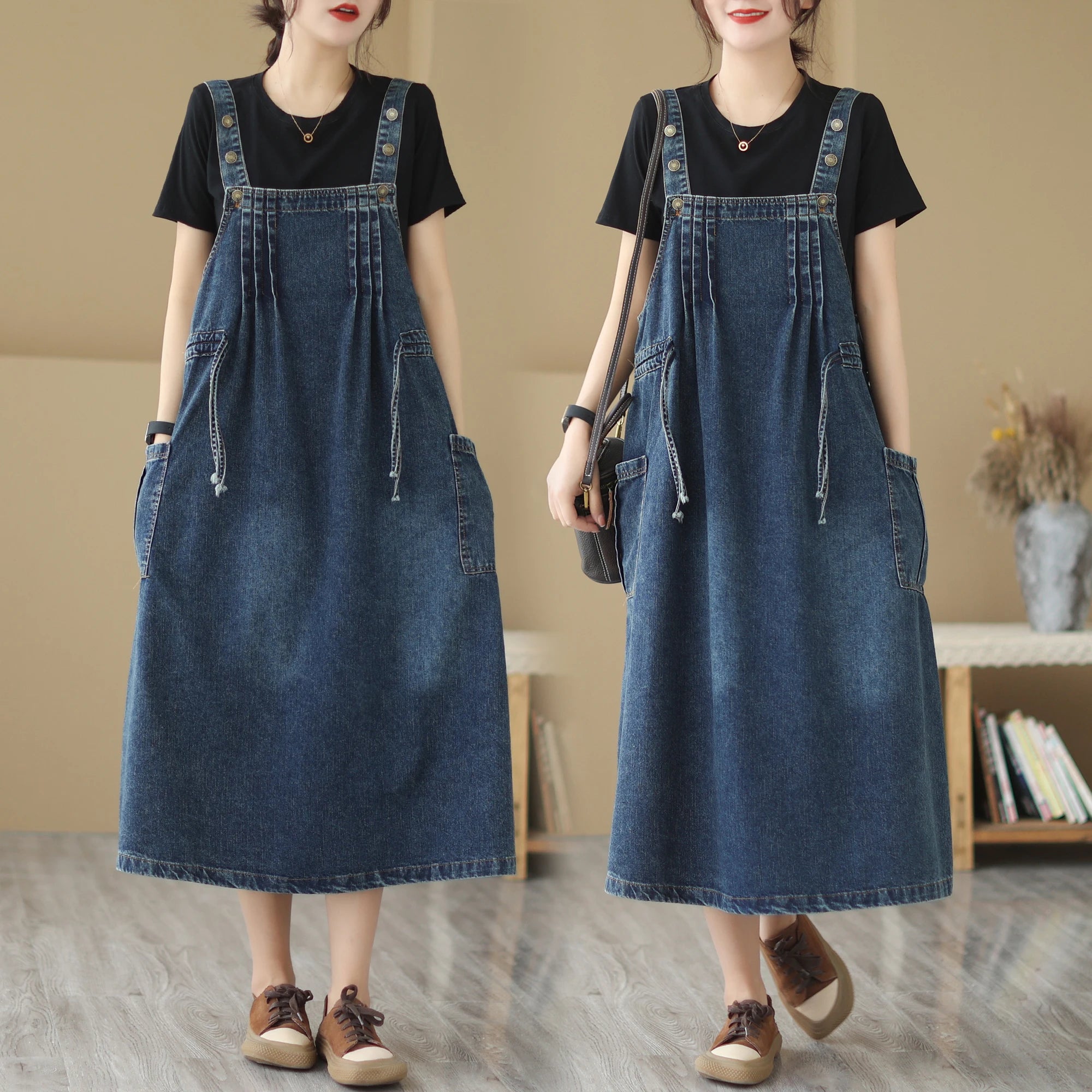 Boutique Wholesale 2025 Summer New Retro Drawstring Waist Slimming Camisole Women's Dress