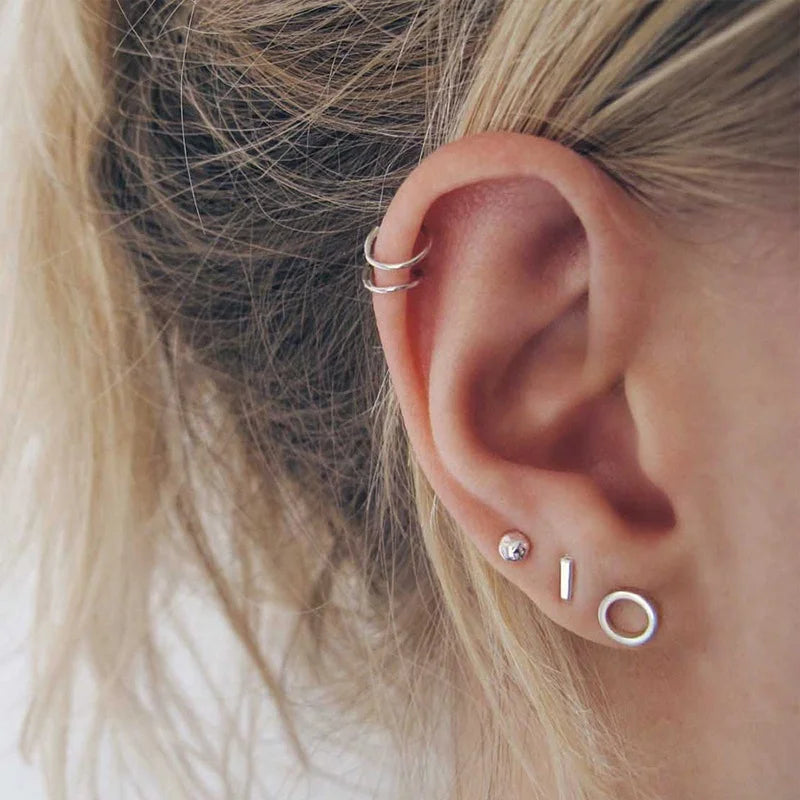 Wholesale 316 Stainless Steel Latest Fashion Luxury Designer Stud Earrings Set for Teen Girls