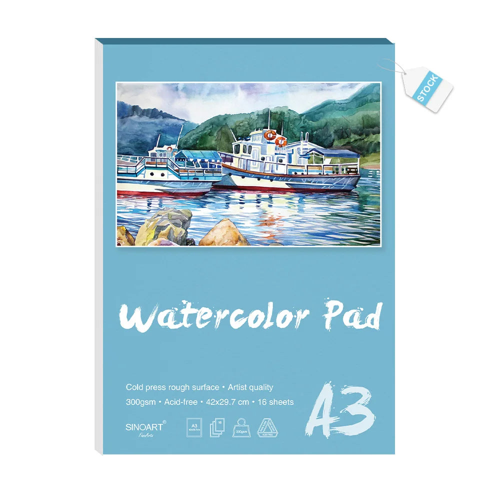 SINOART Low MOQ Watercolor Pad 300g Artist Watercolor Pad A3 for Drawing Paper