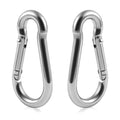 Evorte 316L Stainless Steel Punk Style Wedding Gift Spring Clasp Ear Hanger Weight Ear Plug Heavy Dangle Silver Chunky Hoop