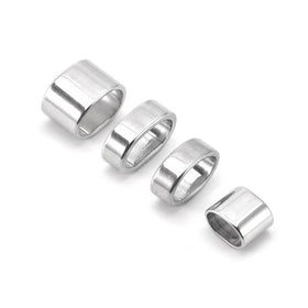 Personalized Names Jewelry Engraved Bracelet Slider Tube Spacer Beads Custom Laser Stainless Steel Bead Sliders