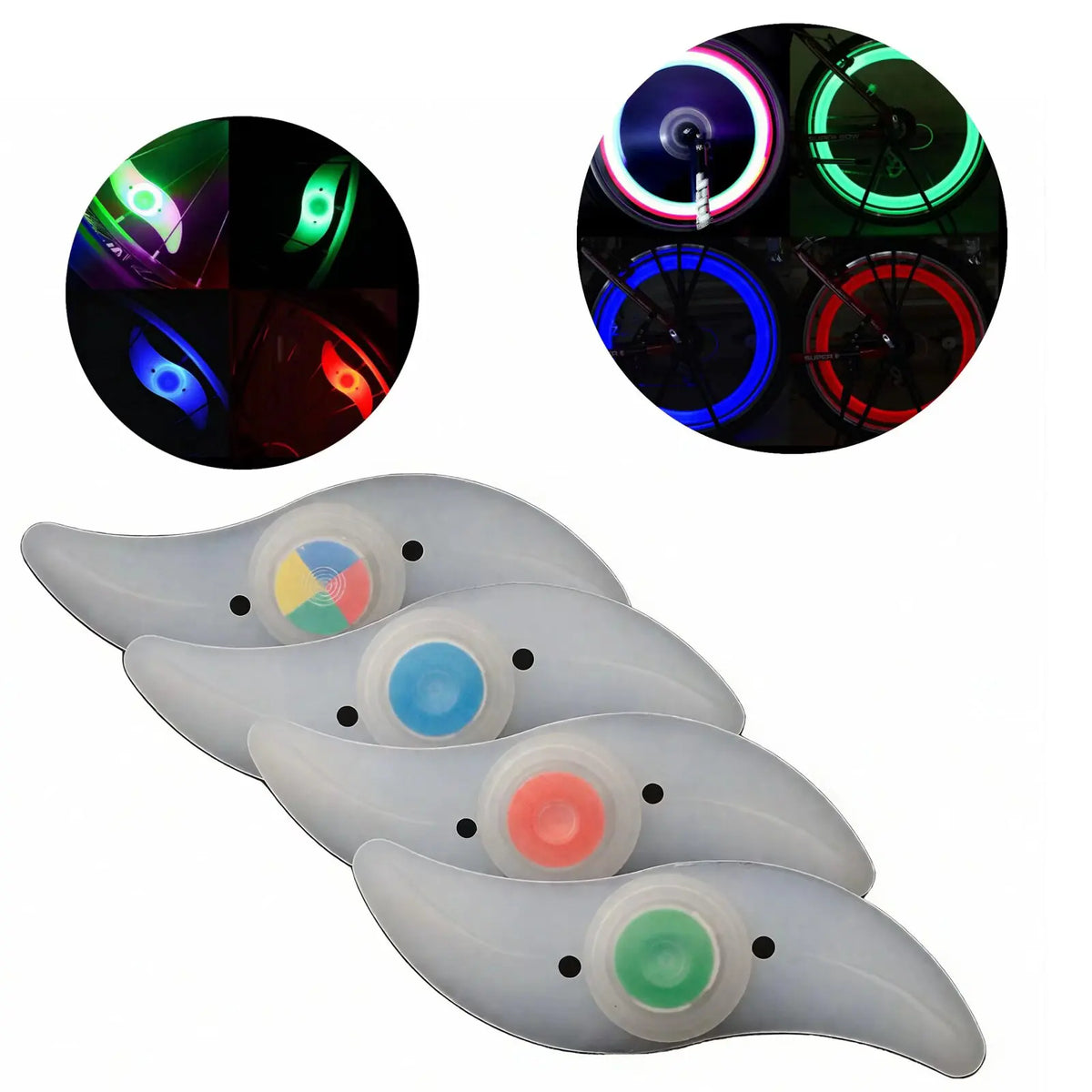Bicycle Spoke Light Mountain Bike Willow Leaf Wire Light Colorful Hot Wheel Silicone Light Riding Equipment Accessories