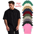 Ready-Made Men Cotton T-Shirts Solid Blank 220g Free Silk Screen Printing 14 Colors Choose S-5XL Sizes Fast Delivery O-Neck
