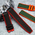 Silicone Soft Rubber Watch Straps 23mm Curved End Watch Band for Tudor Black Bay Bronze 43mm M79250