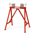 ALWALKEE Adjustable Roller Pipe Stand Max 900mm Diameter Heavy Duty Pipe Support Iron and Plastic Wheel Customized Bracket
