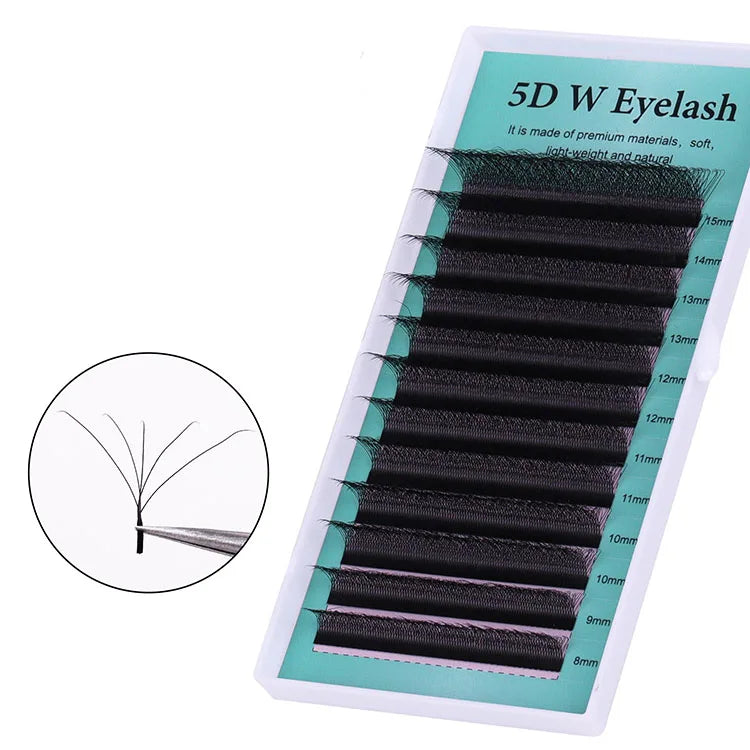 Wholesale Short Stem Lash Extensions Synthetic Hair Premade C D Curl Eyelash Extension Trays Pointy Base Volume Lash Extensions