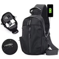 Custom Oem Multifunctional Outdoor Casual Reflective Small Fanny Designer Sport Anti Theft Men Chest Bags with Usb Charging