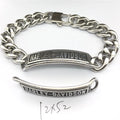 BXNK016 Trendy Antique Jewelry Link Chain Custom Engraved Stainless Steel Clasp