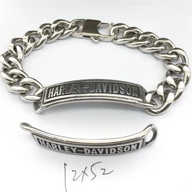 BXNK016 Trendy Antique Jewelry Link Chain Custom Engraved Stainless Steel Clasp