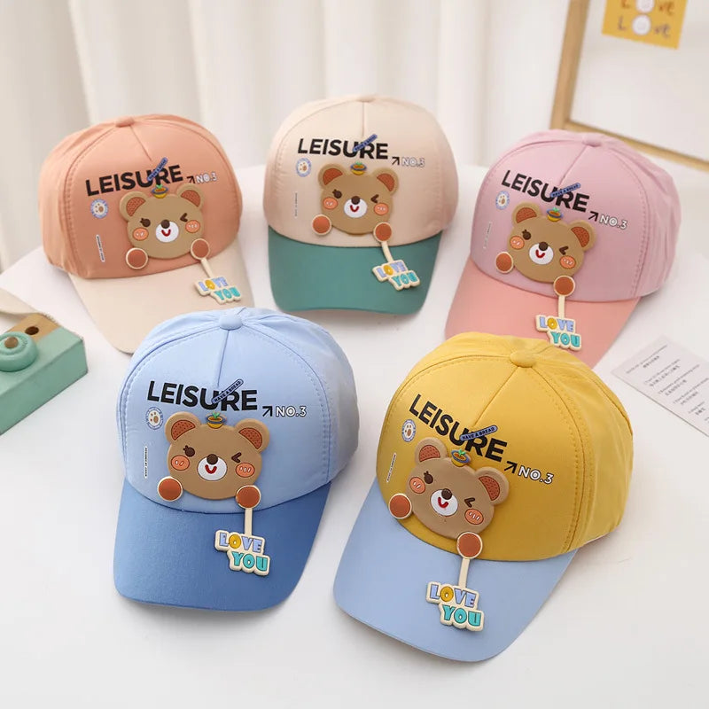 Kids 52CM 2-6years 2024 Hot Sale New Casual Cute Baseball Hats Boy Girl Outdoor Baby Sun Hat