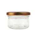 Manufacturer Mini 2oz 60ml Wide Mouth Caviar Glass Jar Round Flint Jam Honey Food Storage Glass Jar Container with Metal Lid